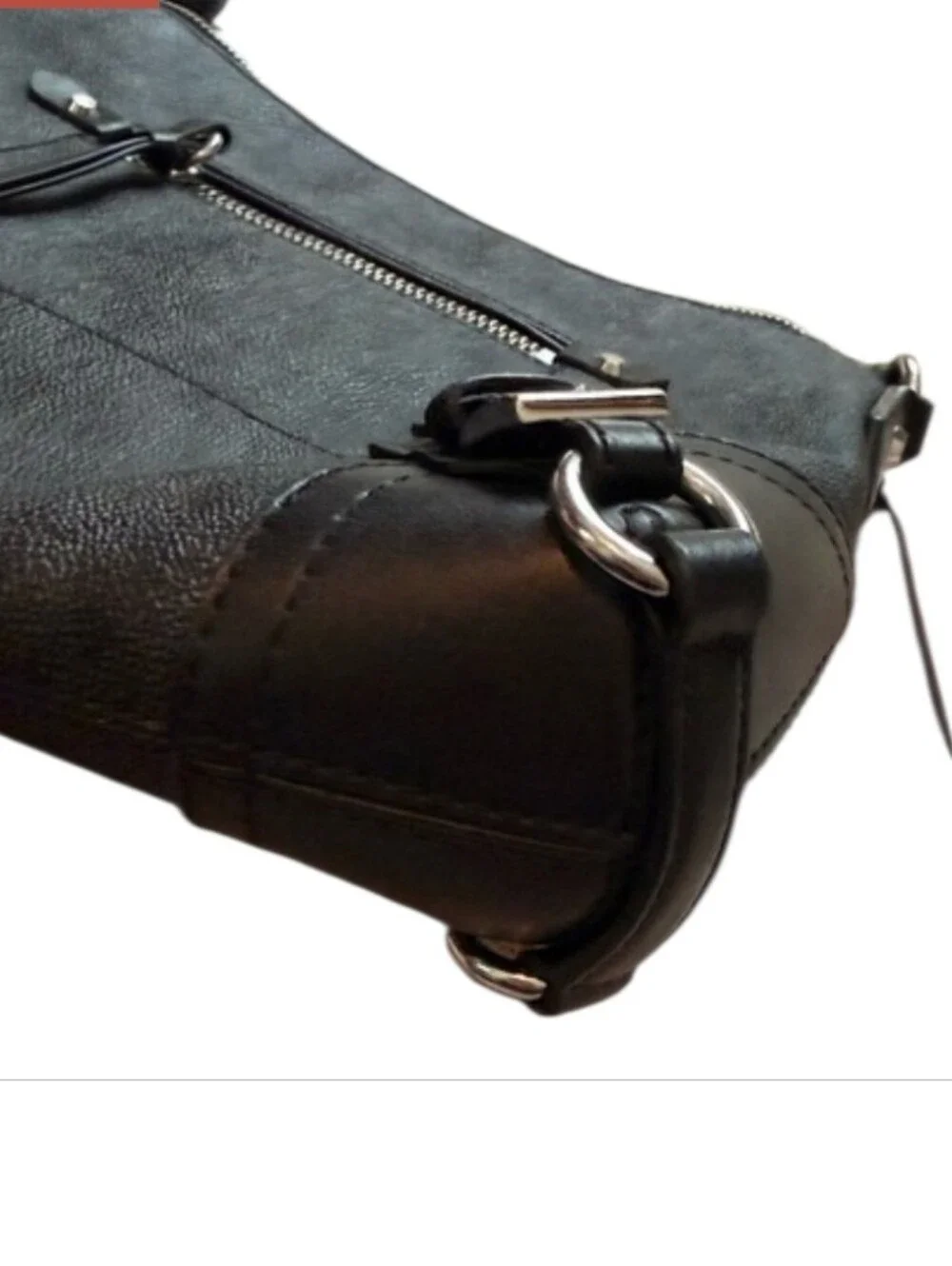 Michael Kors Fallon Black Signature Logo Crossbody Bag NWT
